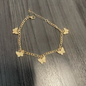 Gold Butterfly Charm Bracelet